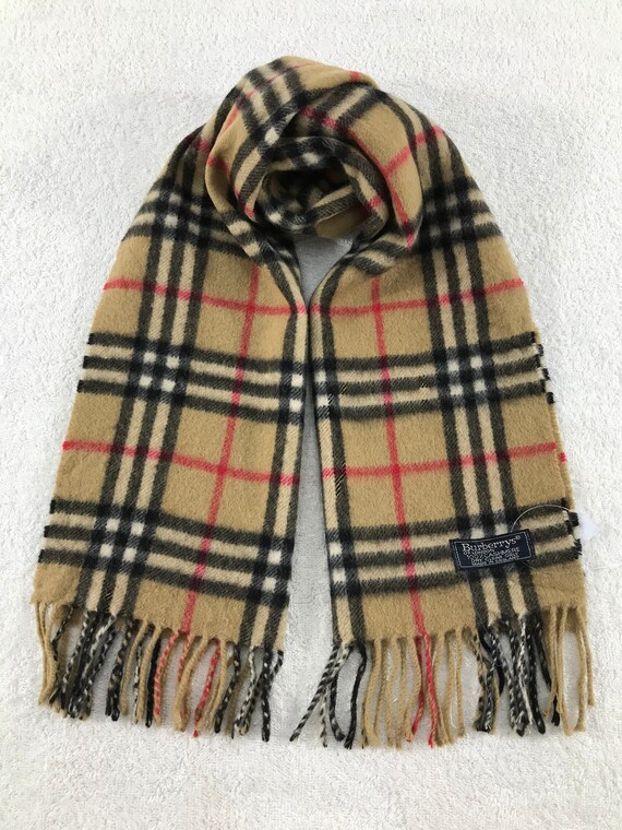 Vintage Burberry Scarf Luxury Accessories Wool Sca