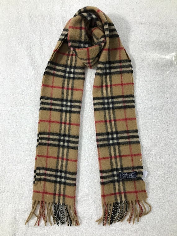 Vintage Burberry Scarf Luxury Accessories Wool Sca