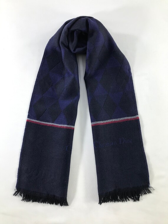 Vintage Dior Scarf Muffler Neckwear Wool Scarf Win