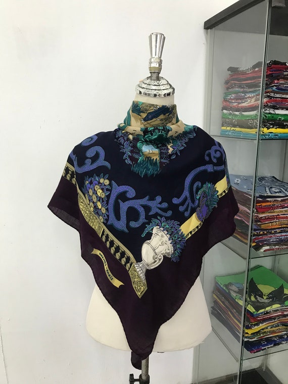 Vintage HERMES silk Scarf La mare aux canards, Sca
