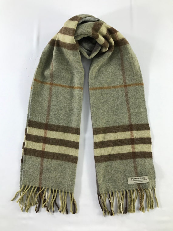 Vintage Burberry Scarf Luxury Accessories Wool Sca