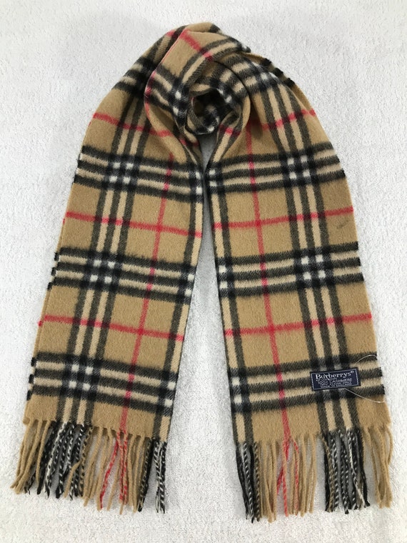 Vintage Burberry Scarf Luxury Accessories Wool Sca
