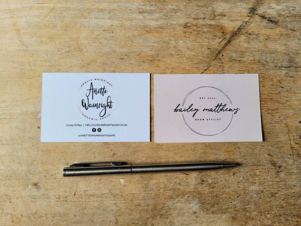 Personalised Business Cards Custom Business Cards Custom Etsy UK