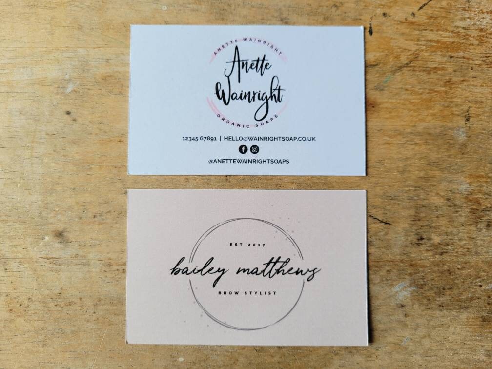 Personalised Business Cards Custom Business Cards Custom Etsy UK