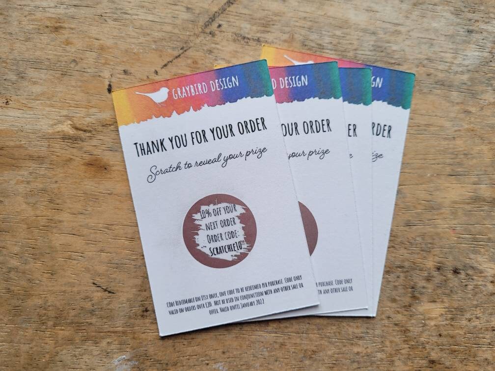 Personalised Scratch Cards Business Scratch Cards Custom Etsy UK