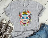 Sugar Skull Day of the Dead Women 39 s T-Shirt, Dia De Los Muertos, Day of the Dead Shirt, Halloween Shirt, Halloween Costume, Skull, Colorful