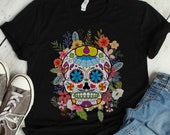 Sugar Skull Day of the Dead T-Shirt, Dia De Los Muertos, Day of the Dead Shirt, Halloween Shirt, Halloween Costume, Skull, Colorful