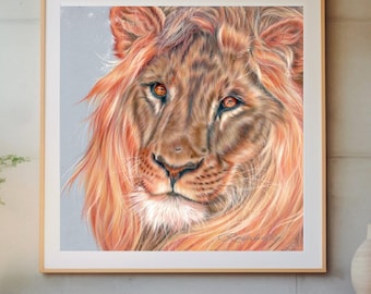 ライオンのジェスチャー 1 オリジナル ドローイング - Etsy 日本