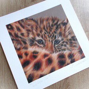 Leopard Cub Art Print ~ Big Cat Wildlife Art ~ Giclee Print ~ Artist Signed with Certificate of Authenticity