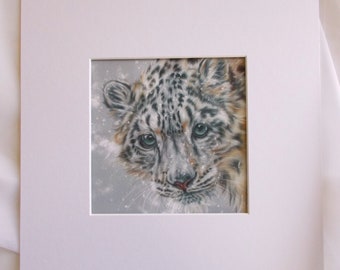 Leopard print in mount ~ Wildlife Art ~ Collectable Fine Art Giclee Print ~ Wall Decor FREE SHIPPING WORLDWIDE