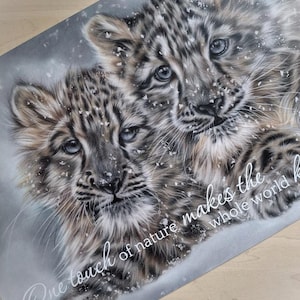 Snow Leopard Art Print: Inspiring Wildlife Poster, Shakespeare Quote