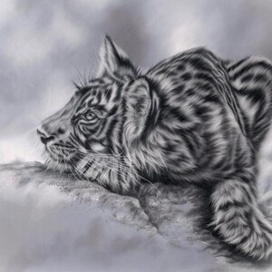 Tiger Cub Print ~ World Wildlife Art ~ Tiger Art ~ Giclee Print ~ Artist Signed with Certificate of Authenticity
