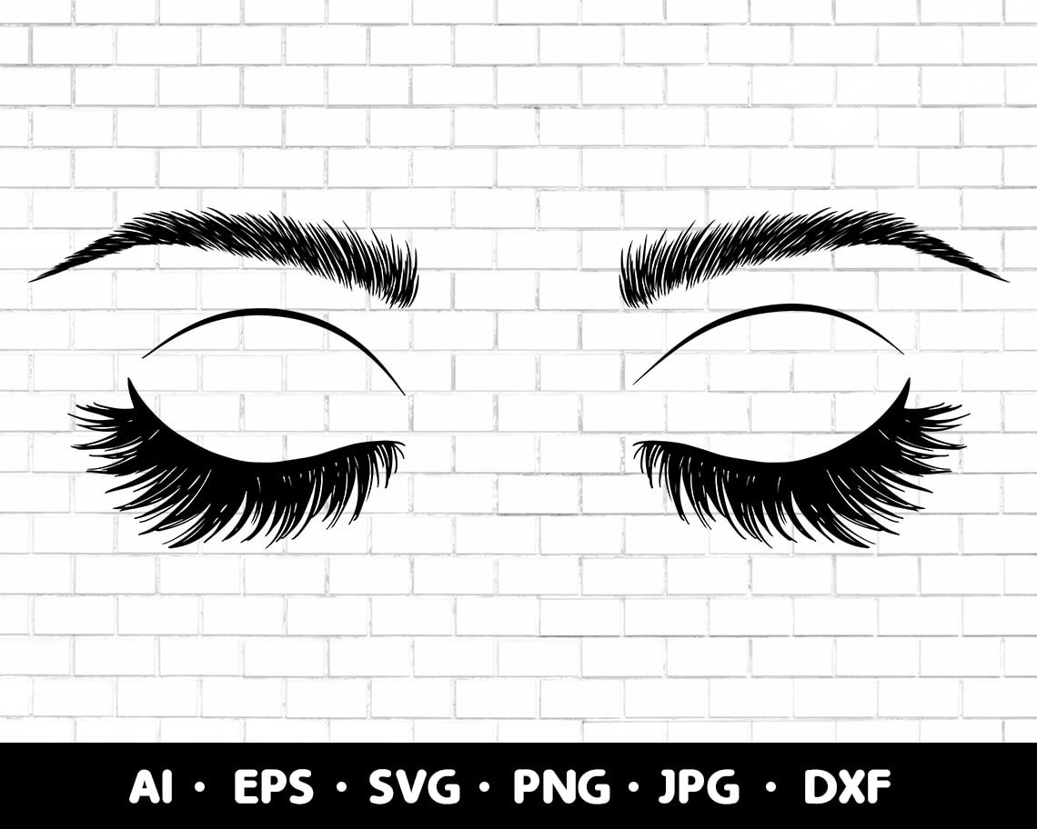Download Eyelashes SVG Cut File PNG DXF File Custom Eyelashes Svg ...