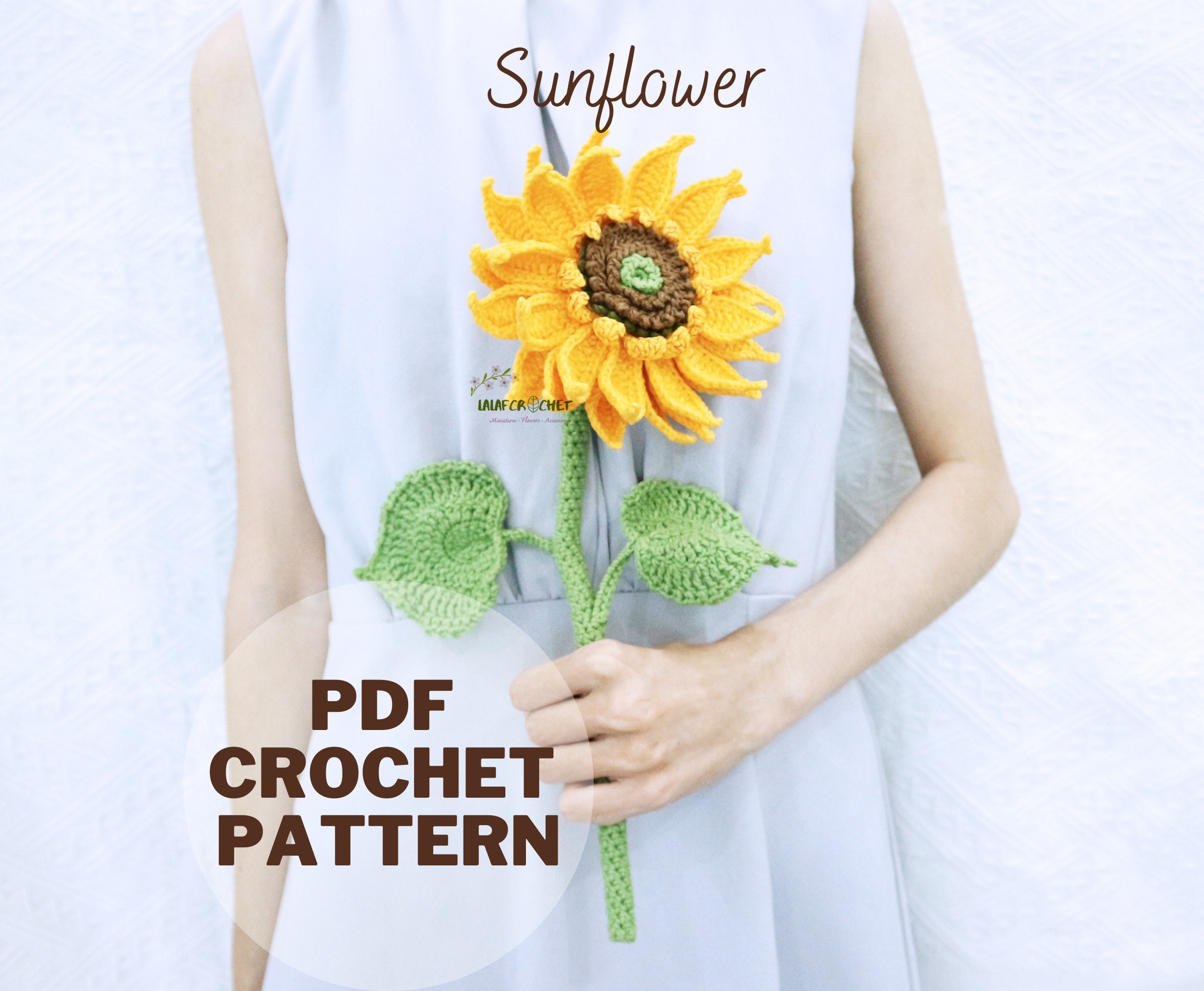 Crochet Sunflower Pattern- Crochet Summer Flower - PDF Instant Download