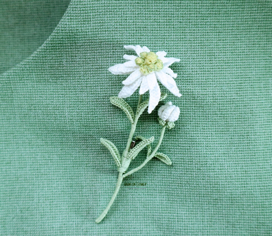 Edelweiss Brooch Crochet Flower Brooch Edelweiss Gift Ideas Gift for Her Thank You Gift Mother s Day Gift Etsy Canada