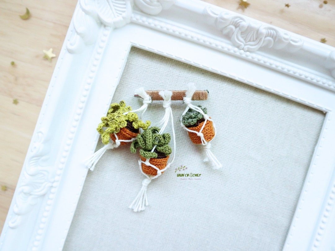 Hanging Plants Brooch, Plant Gift Ideas, Nature Lover Enamel Pin, Cute