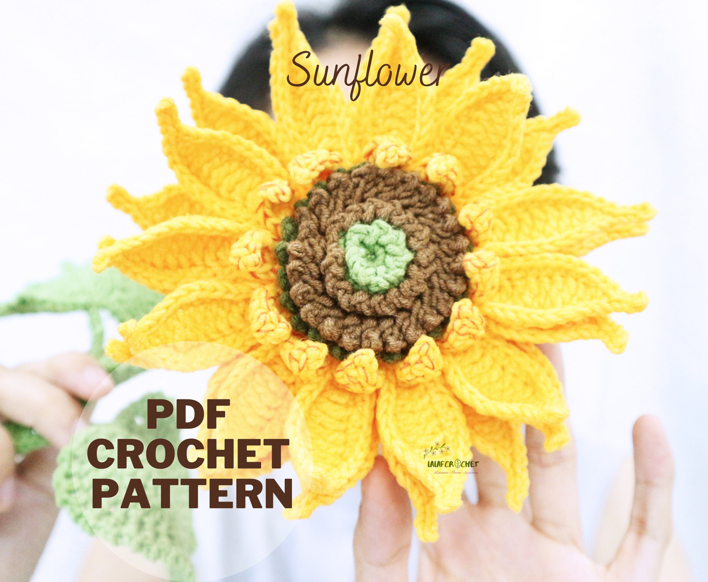 Crochet Sunflower Pattern- Crochet Summer Flower - PDF Instant Download