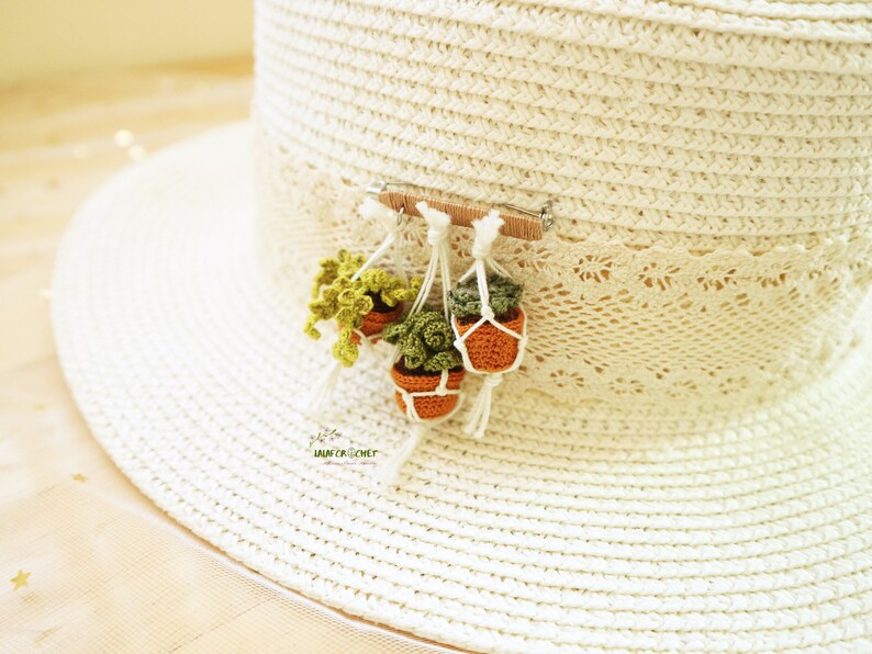 Hanging Plants Brooch, Plant Gift Ideas, Nature Lover Enamel Pin, Cute