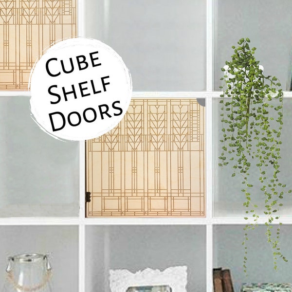 Easy "No Tools" Art Deco Door for Cube Shelf - Bookshelf Bookcase Insert  Threshold Better Homes Gardens Walmart Storage Ikea Kallax Target