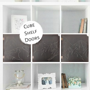 Black Mountain Türen für Cube Regale - „Ohne Werkzeuge“, Gebirgskette, Personalisiert, Bücherregal, Aufbewahrung, Organisation, Woodland, Ikea Ziel