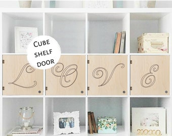 Spell Your Own Word Doors for Cube Shelves - "No Tools", Bookshelf, Storage, Organization, Words, Lettering, Alphabet, Ikea Target