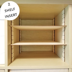 2 Shelf Insert Cube Kallax Shelf, Adjustable Shelves Ikea Target Bookshelf Bookcase Divider Ikea Storage Organization Organizer Basket Bin image 1