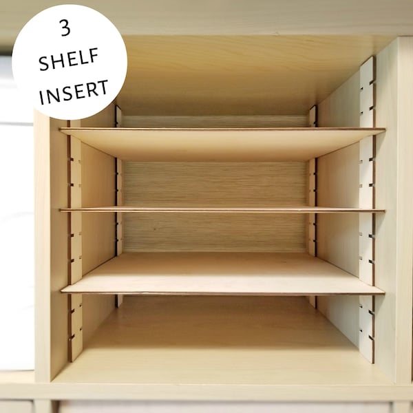 3 Shelf Insert - Cube Shelf, Adjustable Shelves Ikea Kallax Target Bookshelf Bookcase Divider Ikea Storage Organization Organizer Basket Bin