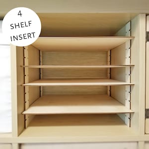 Brightroom Tall Sliding 4 Bin Cube Storage Organizer Bookshelf - White