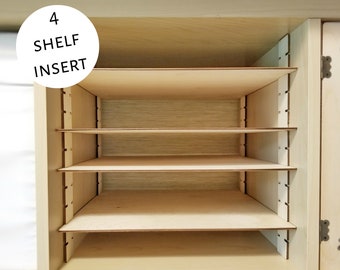 4 Shelf Insert - Cube Shelf, Kallax Adjustable Shelves Ikea Target Bookshelf Bookcase Divider Ikea Storage Organization Organizer Basket Bin