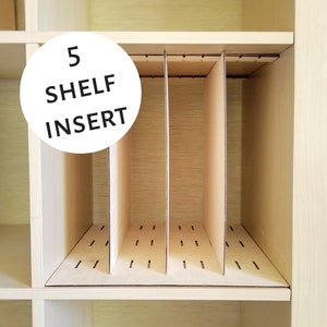 5 Regal Vertikaler Einsatz - Würfelregal, verstellbare Regale Ikea Kallax Ziel Bücherregal Bücherregal Teiler Aufbewahrungsorganisation Korb