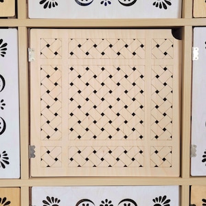 Woven Rattan Pattern Doors for Cube Shelves - No Tools Needed, Bookshelf, Bookcase, Storage, Ikea, Target, etc