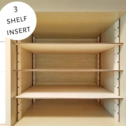 3 Shelf Vertical Insert Cube Shelf Adjustable Shelves Ikea Etsy