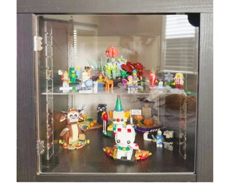 Lego Display Solution for IKEA Kallax or Other Cube Shelf - Clear Acrylic Door, No Tools Required