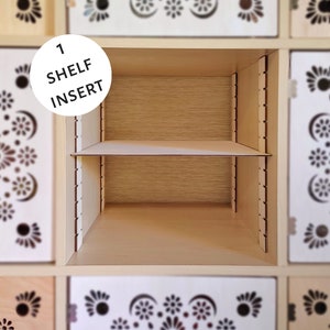 1 Shelf Insert - Kallax Cube Shelf, Adjustable Shelves Ikea Target Bookshelf Bookcase Divider Ikea Storage Organization Organizer Basket Bin