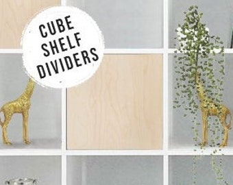 Easy "No Tools" Fixed Divider Panel for Cube Shelves - Room Divider, Bookshelf Bookcase Insert, Storage, Custom, Ikea, Target, Etc