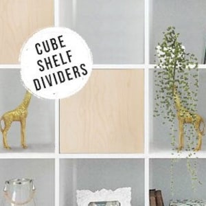 Easy &quot;No Tools&quot; Fixed Divider Panel for Cube Shelves - Room Divider, Bookshelf Bookcase Insert, Storage, Custom, Ikea, Target, Etc
