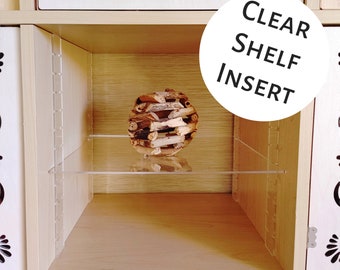 1 Shelf Clear Insert - Acrylic Kallax Cube Shelf, Adjustable Shelves Ikea Target Bookshelf Bookcase Divider Ikea Storage Organizer Bin