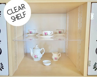 1 Shelf Clear Insert - Acrylic Kallax Cube Shelf, Adjustable Shelves Ikea Target Bookshelf Bookcase Divider Ikea Storage Organizer Bin