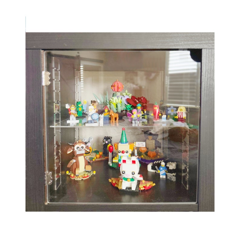 Lego Display Solution for IKEA Kallax or Other Cube Shelf Clear Acrylic Door, No Tools Required image 1