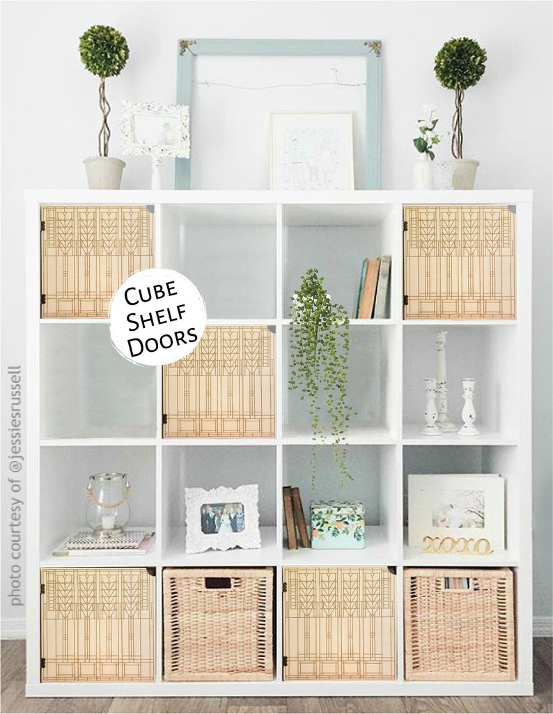 Easy No Tools Art Deco Door for Cube Shelf Bookshelf Bookcase Insert Threshold Better Homes Gardens Walmart Storage Ikea Kallax Target image 1