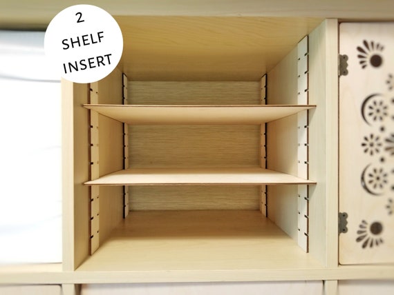 2 Shelf Insert Cube Kallax, Ikea Stacking Bookcase Cubes