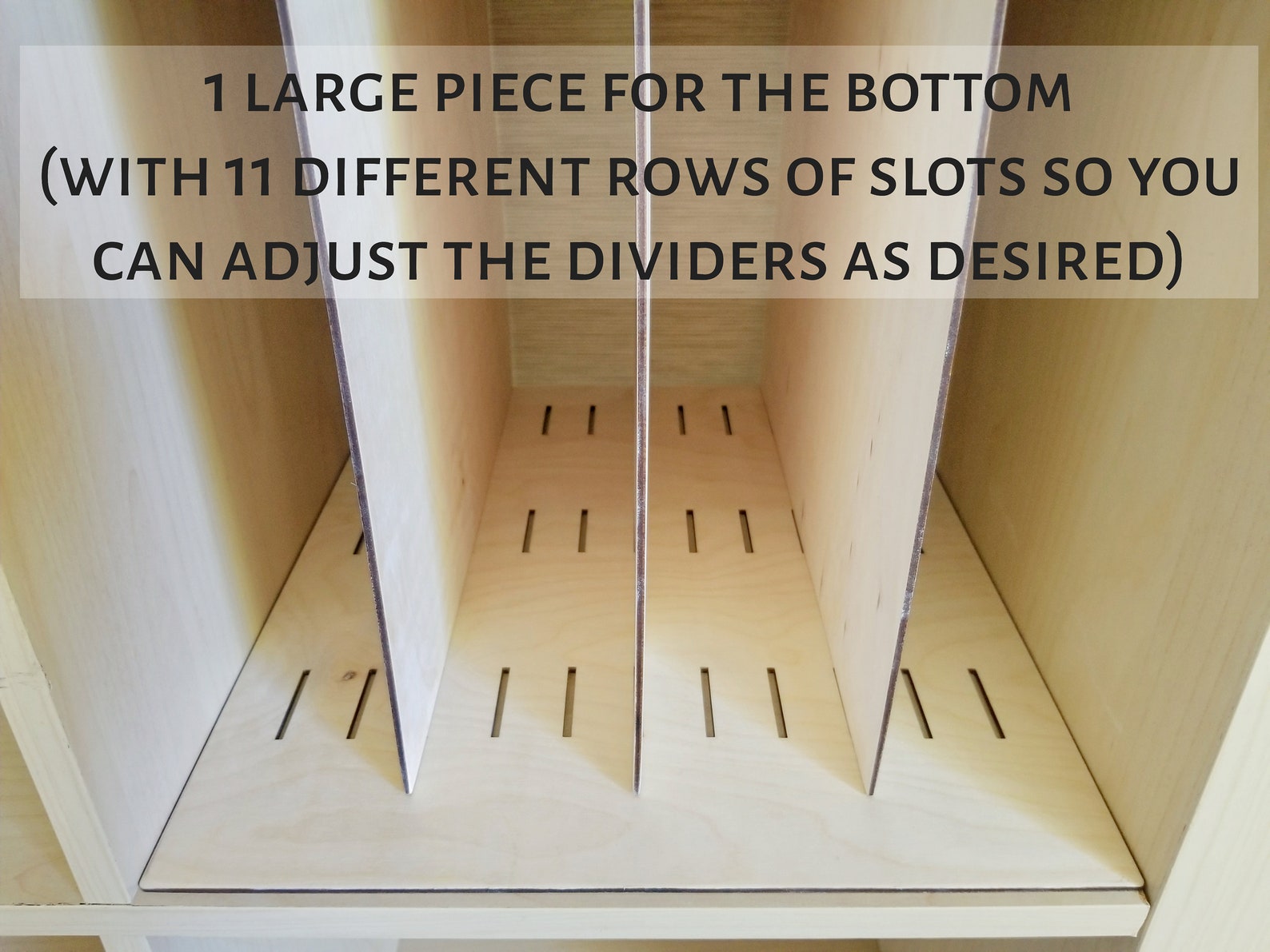 3 Shelf Vertical Insert - Adjustable Divider for Cube Shelves (ikea ...