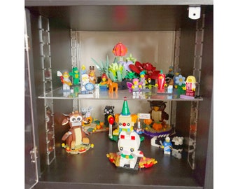 Lego Display Shelf Solution for IKEA Kallax or Other Cube Shelf - Clear Acrylic Shelf, No Tools Required