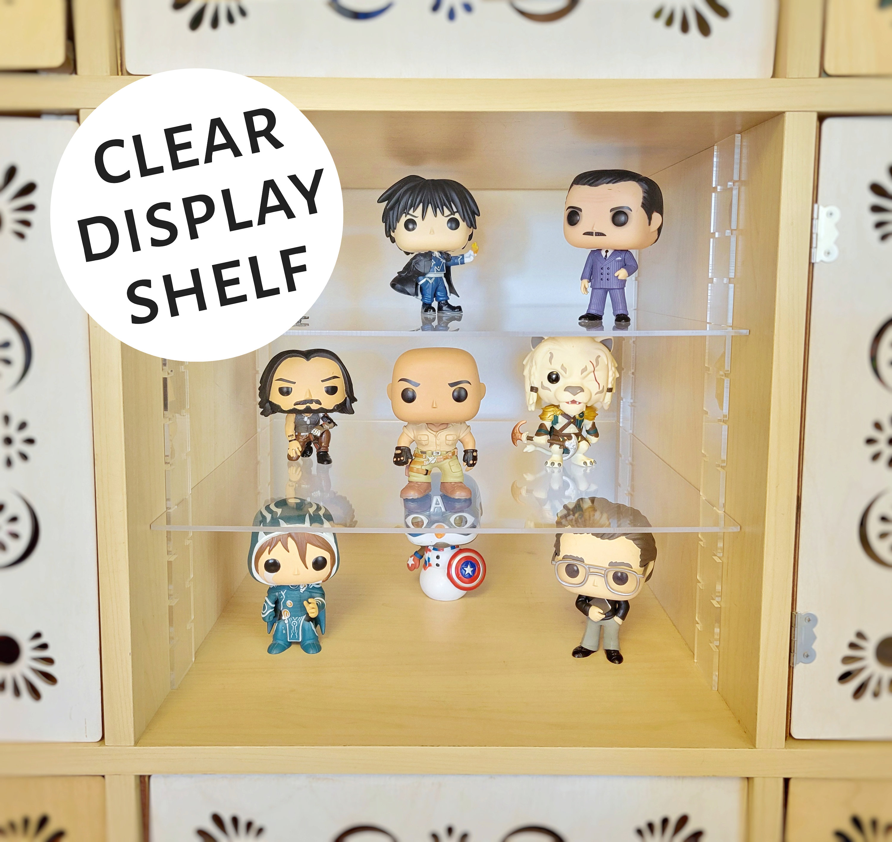Funko Pop Display Shelf Solution for Ikea Kallax or Other Cube