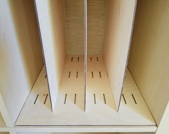 3段縦型インサート - キューブシェルフ、調節可能な棚、IKEA Kallax
