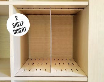 2 planken verticaal inzetstuk - kubusplank, verstelbare planken Ikea Kallax Target boekenplank Boekenkastverdeler Opslagorganisatie Mandbak