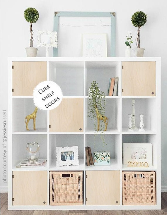 Easy No Tools Door For Cube Shelves, Book Shelves With Drawers And Doors