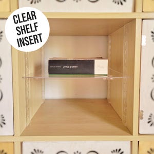 1 Shelf Clear Insert - Acrylic Kallax Cube Shelf, Adjustable Shelves Ikea Target Bookshelf Bookcase Divider Ikea Storage Organizer Bin