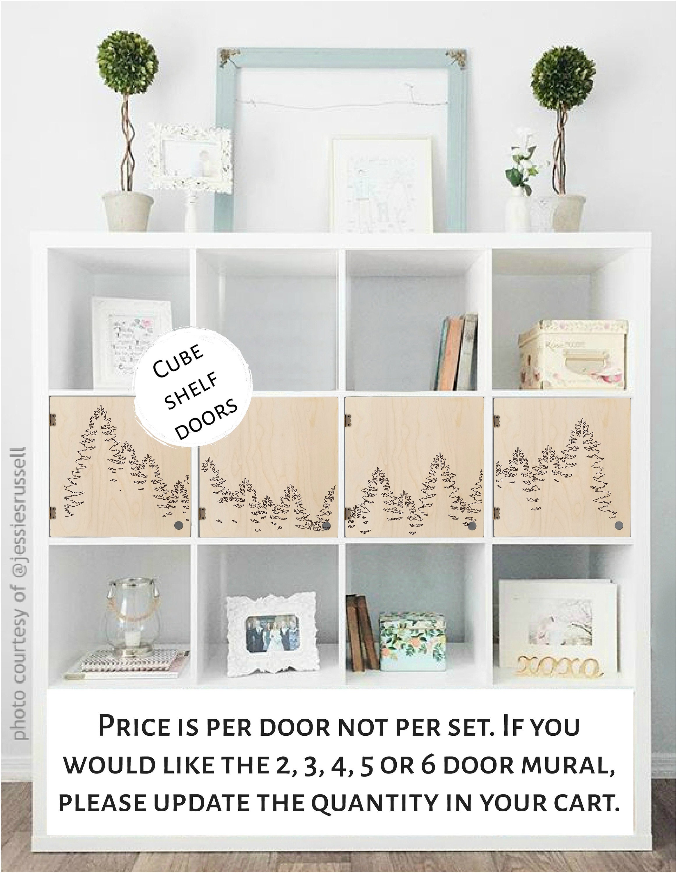 Easy no Tools Door for Cube Shelves Pine Tree Forest Spruce