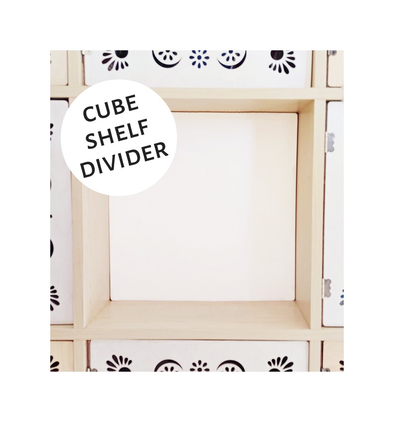 Easy No Tools Fixed White Divider Panel for Cube Shelves Room Divider, Bookshelf Bookcase Insert, Storage, Custom, Ikea, Target, Etc image 1